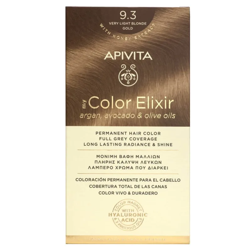 Apivita My Color Elixir Permanent Hair Color N9.3 Blonde Very Light Gold — preț și oferte
