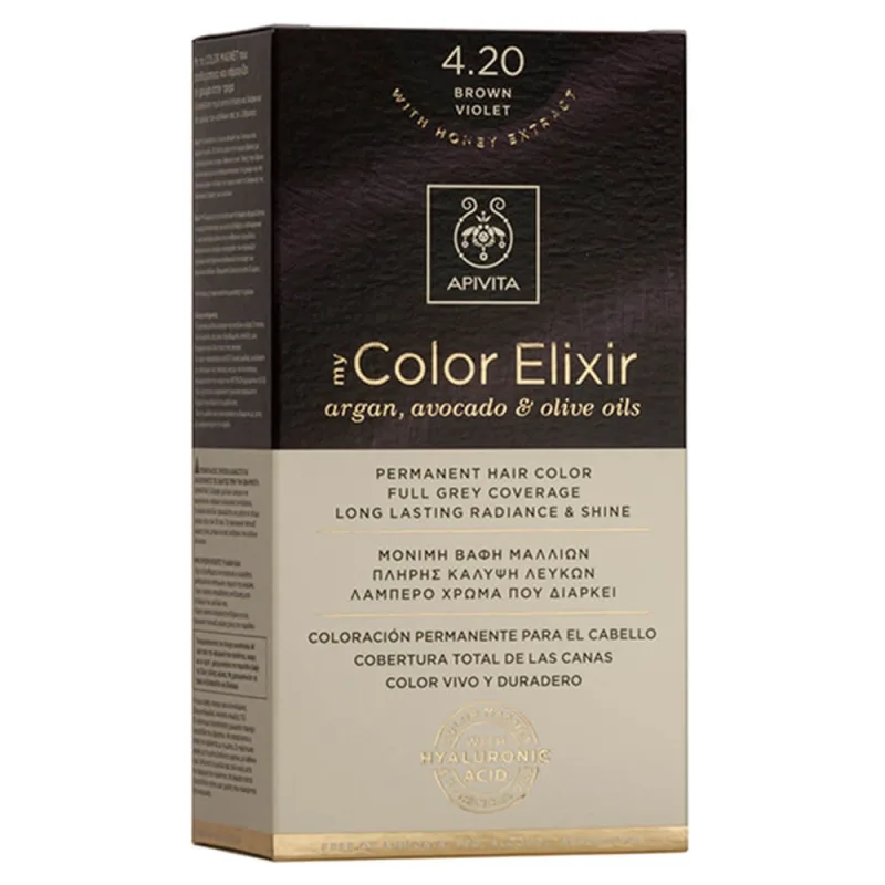 Apivita My Color Elixir Permanent Hair Color N4,20 Violet maro — preț și oferte