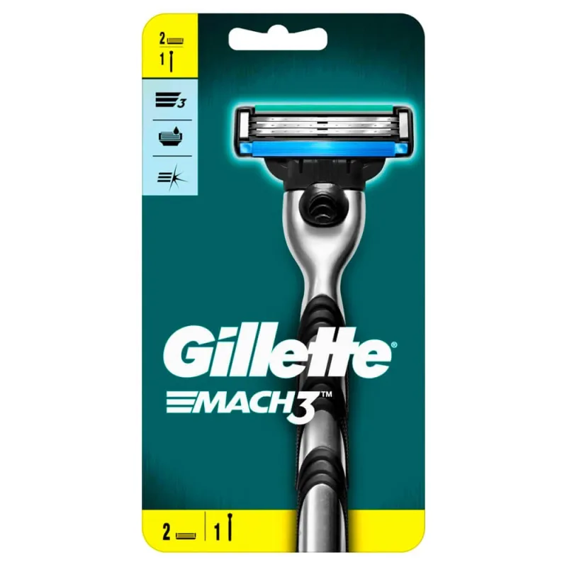 Aparat Gillette Mach 3 cu aparat de ras și 1 piesă de schimb. — preț și oferte