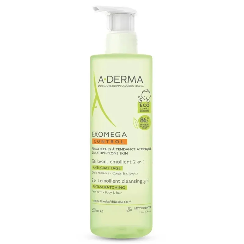A-Derma Exomega Control Gel Lavant Emolient 2en1 200ml — preț și oferte
