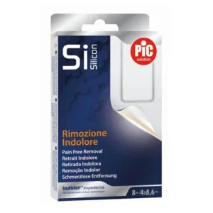 Pic Silicon 4x8,6cm 8pcs Steril autoadeziv Painless Removal Gauze