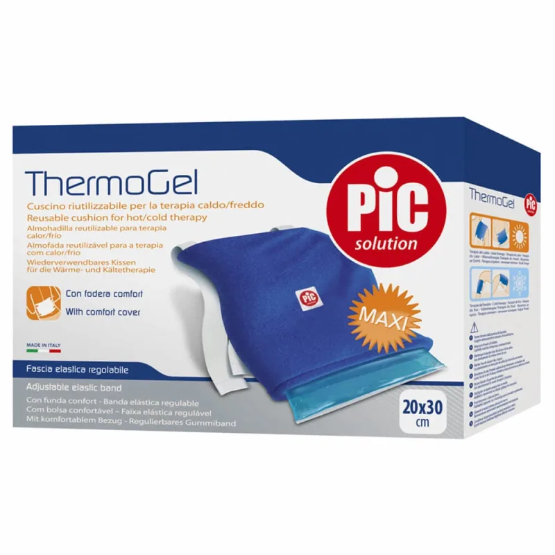 Pernă multifuncțională Pic Thermogel 20x30cm pentru terapie cu căldură și frig cu țesătură și bandă elastică — preț și oferte