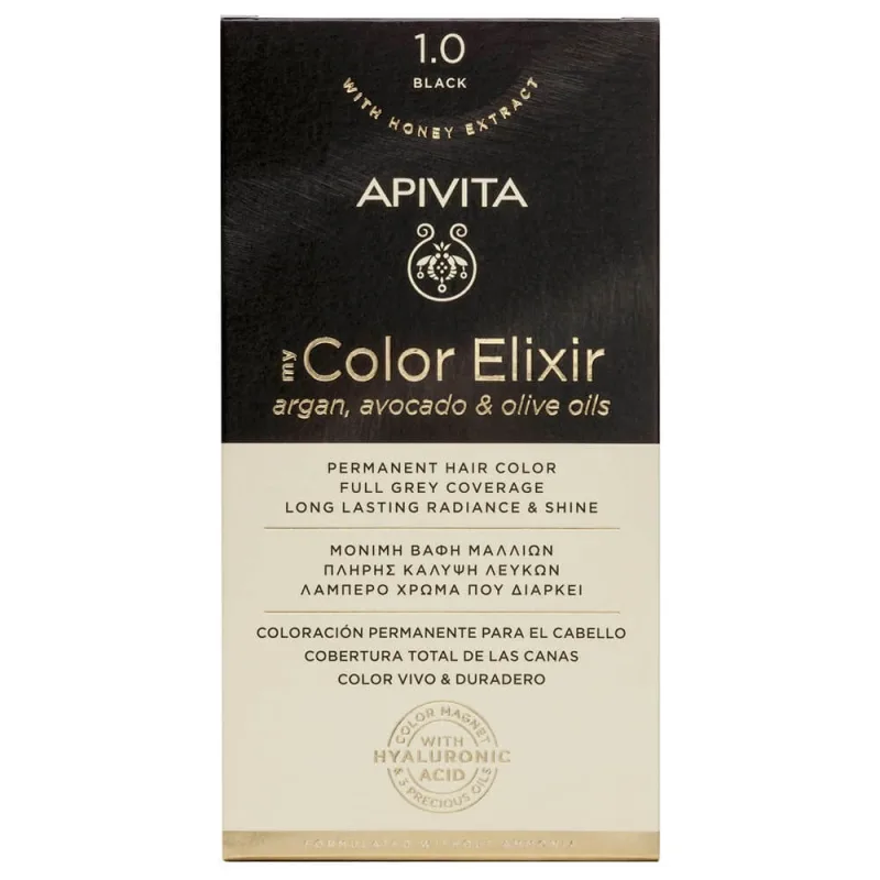 Apivita My Color Elixir Permanent Hair Color N1.0 Negru natural — preț și oferte
