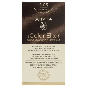 Apivita My Color Elixir Permanent Hair Color N5,03 Miere naturală ușoară de castan