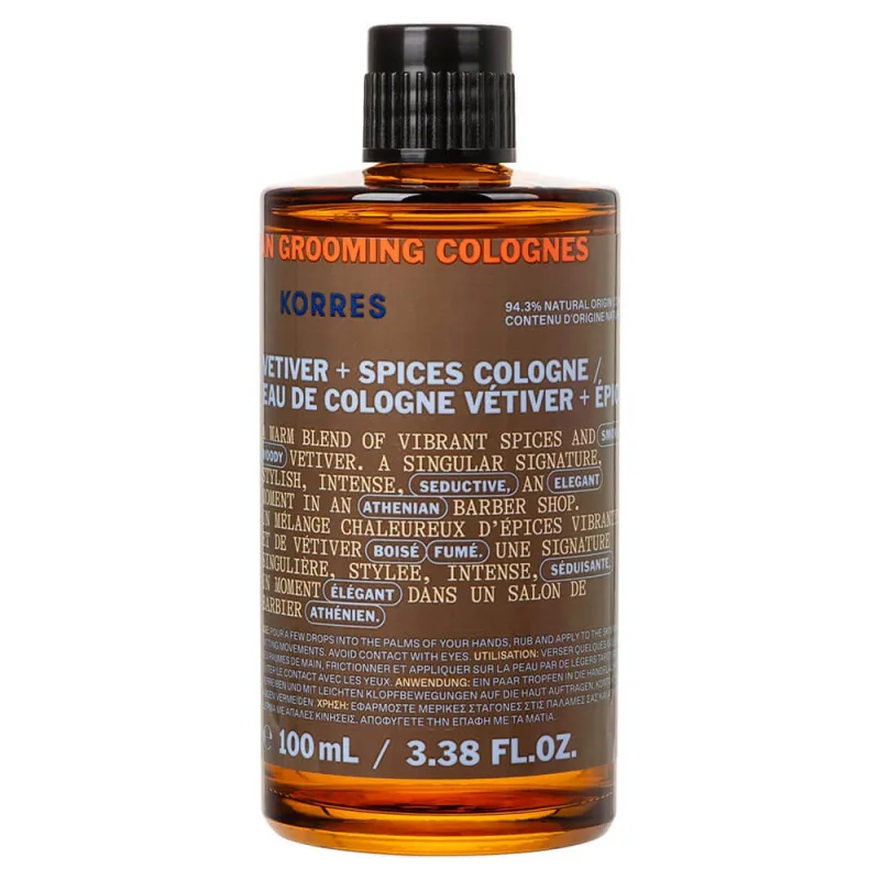 Korres Athenian Grooming Vetiver & Spices Apă de colonie pentru bărbați 100ml — preț și oferte