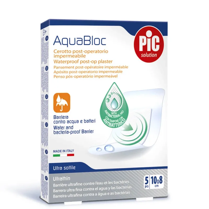 Pic Aquabloc 10x8cm 5pcs bandă adezivă impermeabilă sterilă — preț și oferte