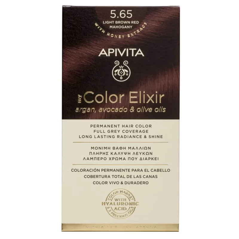Apivita My Color Elixir Permanent Hair Color N5,65 Castan roșu deschis mahon — preț și oferte