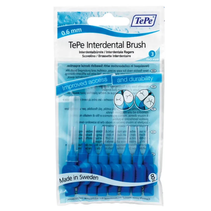 TePe Perii intermediare X-Fine 0,6 mm Albastru 8 buc — preț și oferte