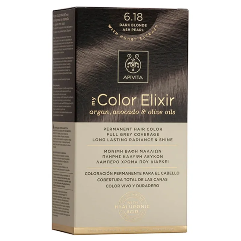 Apivita My Color Elixir Permanent Hair Color N6,18 Blond închis lemn de santal — preț și oferte