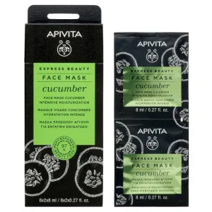 Apivita Express Beauty Mască de față hidratantă intensivă cu castravete 2x8ml
