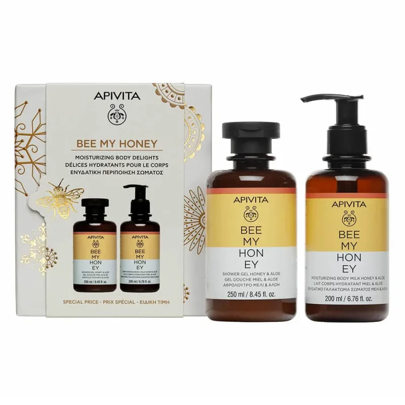 Apivita Promo Pack Bee My Honey Gel de duș 250ml și lapte de corp hidratant 200ml — preț și oferte