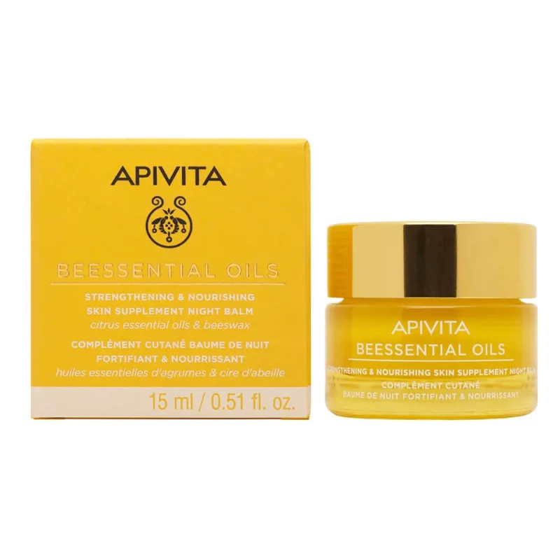 Apivita Beessential Oils Balsam de noapte pentru întărire și hrănire 15ml — preț și oferte