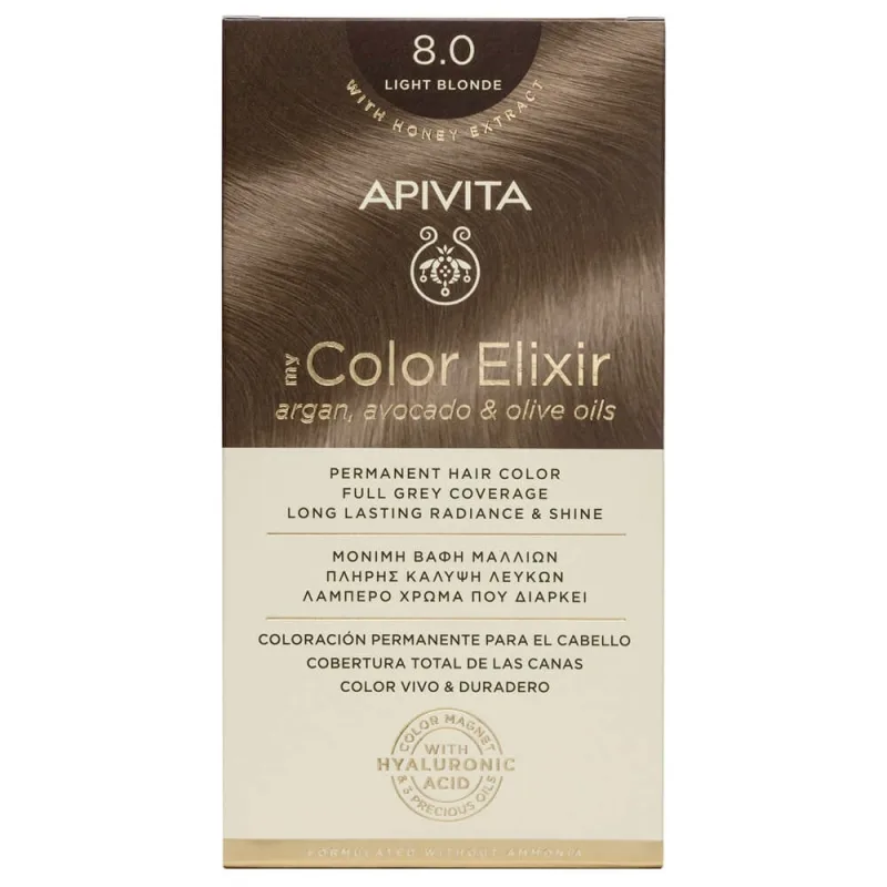 Apivita My Color Elixir Permanent Hair Color N8.0 Blond deschis — preț și oferte