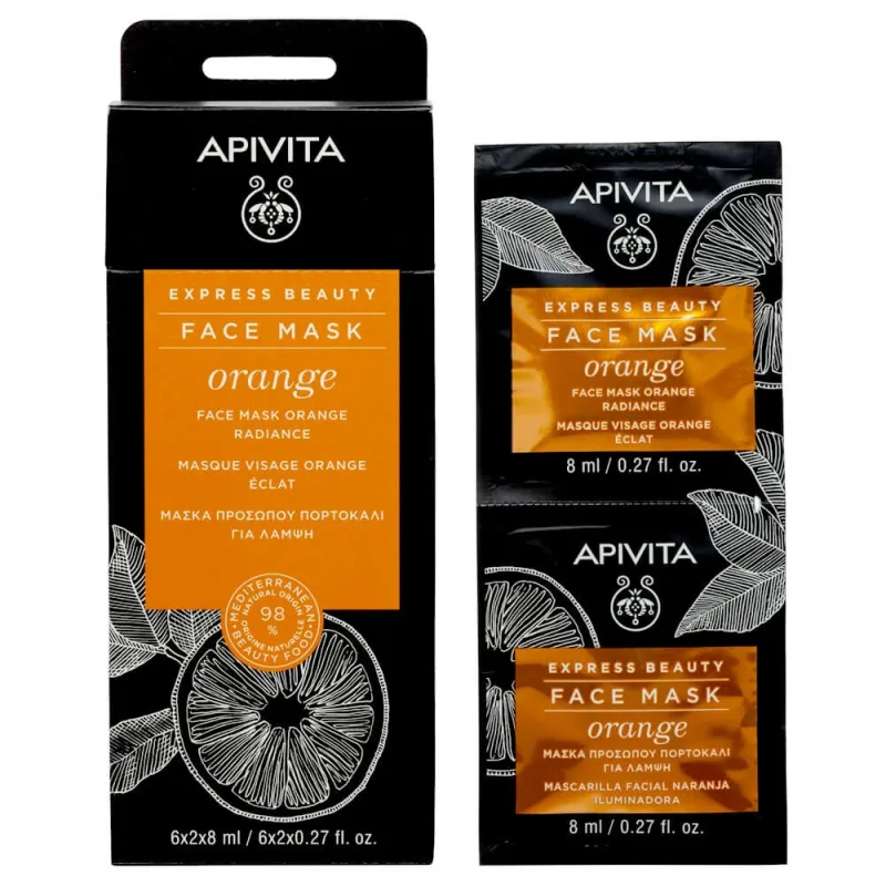 Apivita Express Beauty Mască facială întineritoare cu portocale 2x8ml — preț și oferte