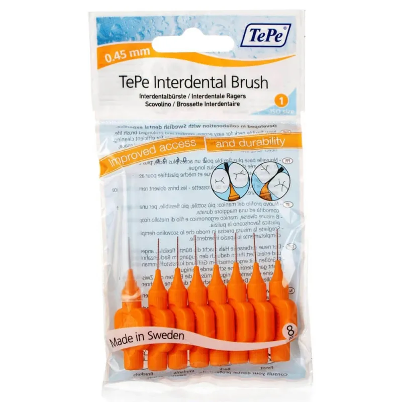 TePe Perii intermediare XXX-Fine 0,45 mm Portocaliu 8 buc — preț și oferte
