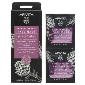 Apivita Express Beauty Mască de față pentru strălucire și textură netedă cu anghinare 2x8ml