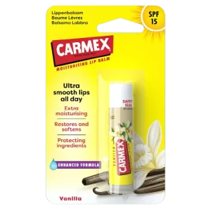 Balsam reparator pentru buze uscate si crapate cu aroma de vanilie SPF 15, Carmex | 4.25 g