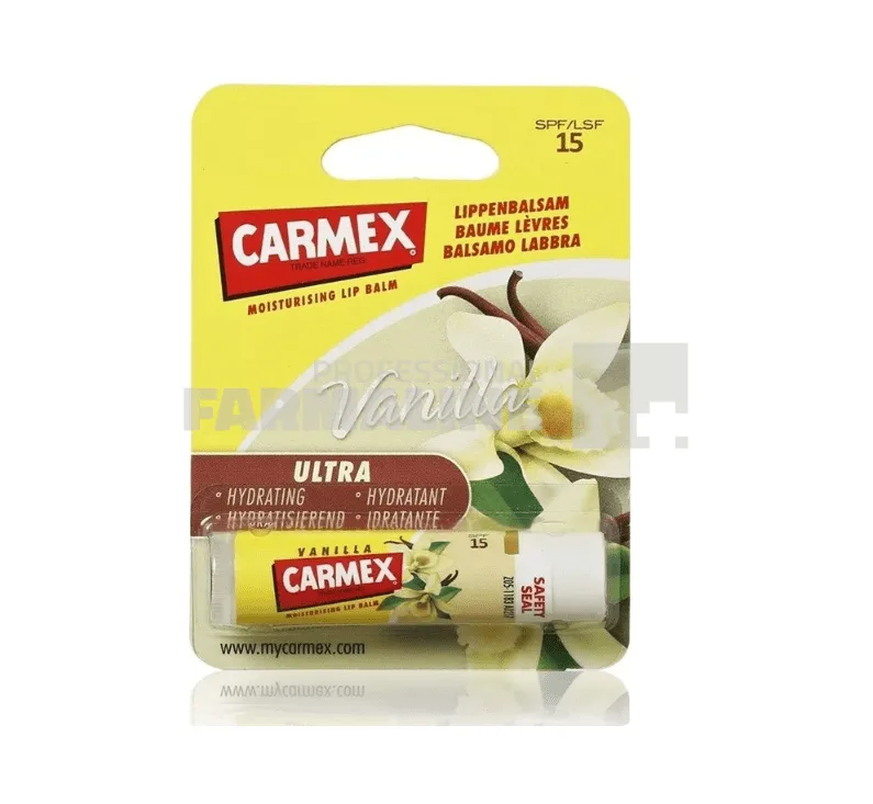 Carmex Balsam reparator pentru buze uscate si crapate SPF15+ aroma vanilie 4.25 g CARMA LABORATORIES — preț și oferte