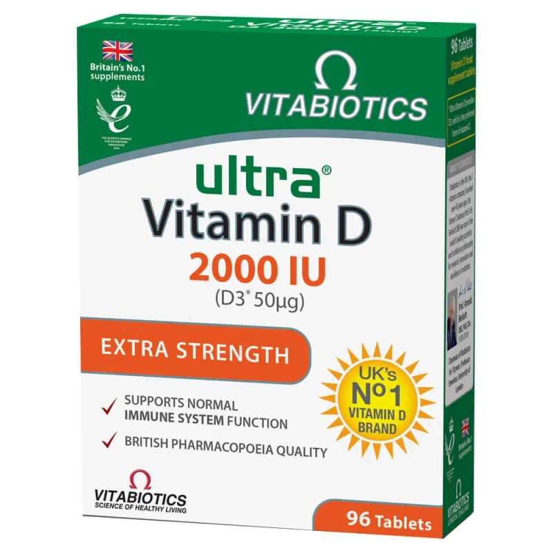 Vitabiotics Ultra Vitamina D3 2000 UI D3 96tabs — preț și oferte