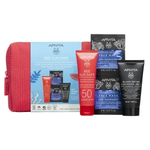 Apivita Promo Pack Bee Sun Safe Anti-Spot & Anti-Age SPF50 50ml cu GRATUIT Black Detox Cleansing Gel 50ml & Express Beauty Face Mask Sea Lavender 2x8ml