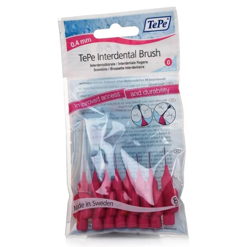 TePe Perii intermediare XXXX-Fine 0,4 mm Fuchsia 8 buc — preț și oferte