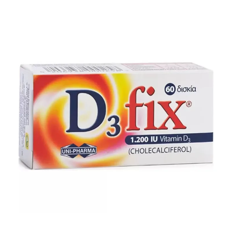 Uni-Pharma D3 Fix 1200 UI 60tabs — preț și oferte