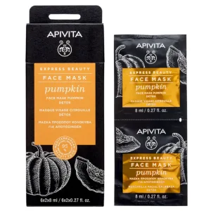 Apivita Express Beauty Mască de față pentru detoxifiere cu dovleac 2x8ml