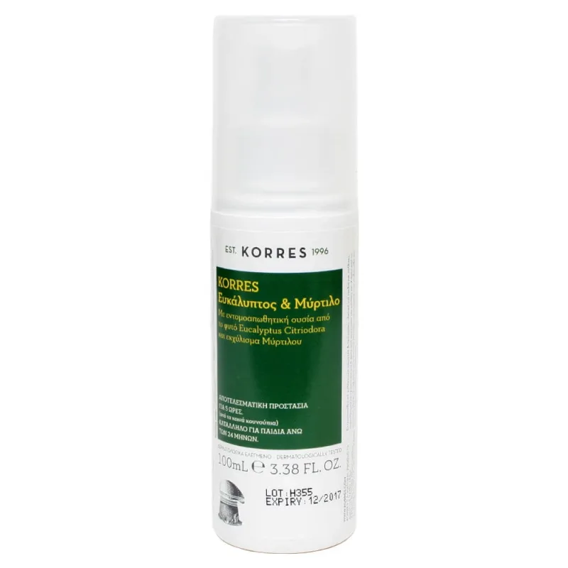Korres Emulsie repelentă împotriva insectelor Eucalipt și afin 100ml — preț și oferte