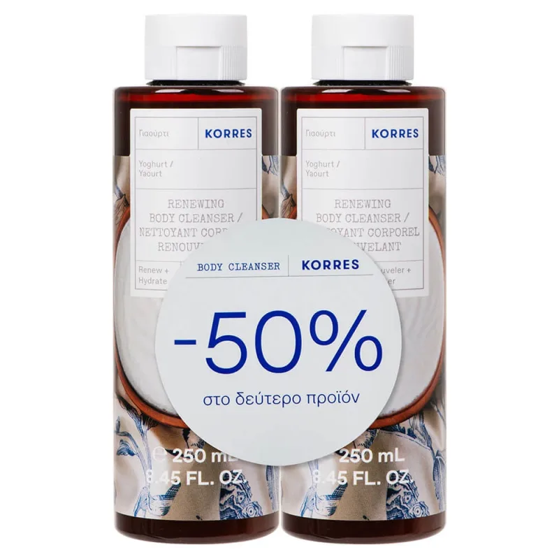 Gel de duș Korres cu iaurt 2x250ml — preț și oferte
