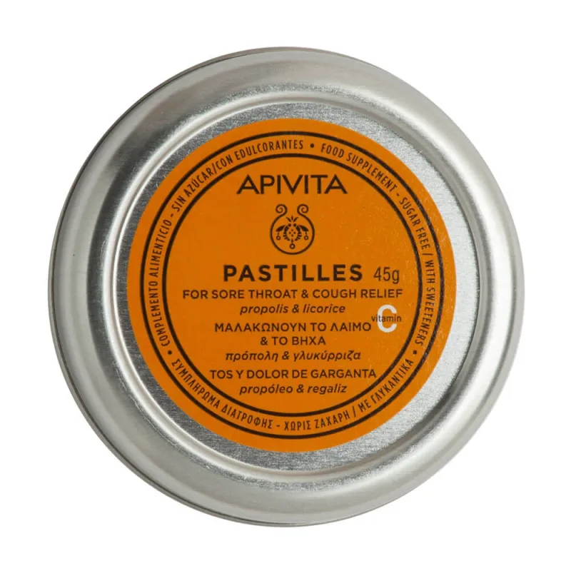 Apivita Pastile cu propolis și lemn dulce 45gr — preț și oferte