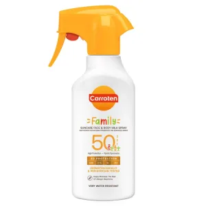 Carroten Family Suncare Spray cu lapte pentru față și corp SPF50 270ml