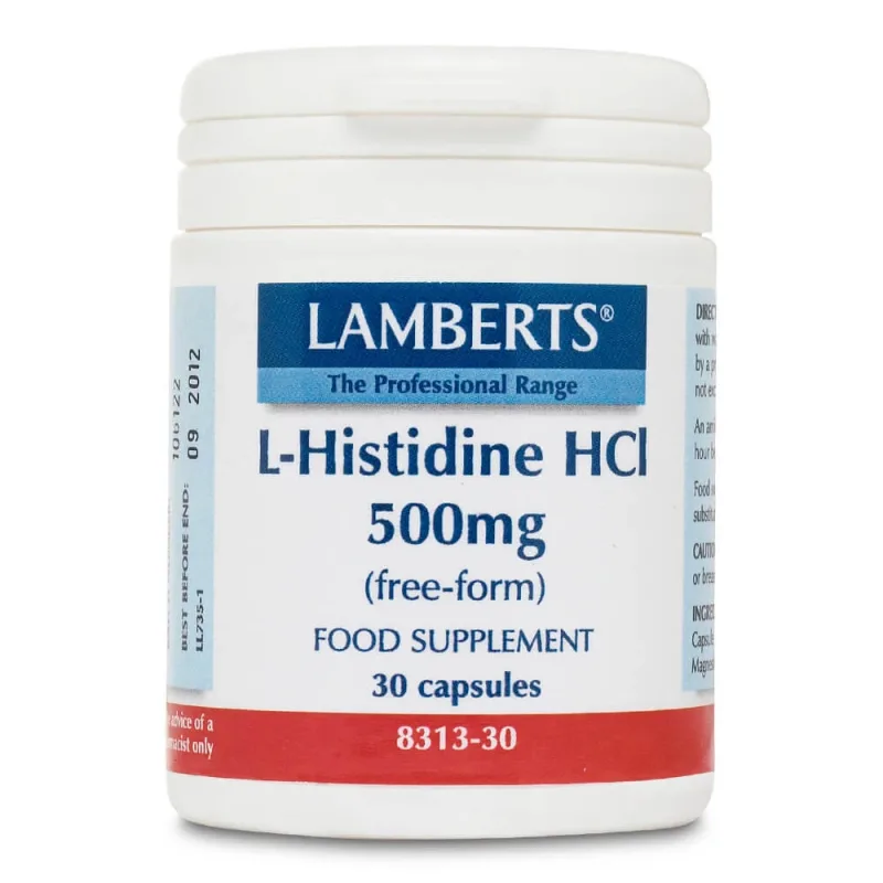 Lamberts L-histidină 500mg 30caps — preț și oferte