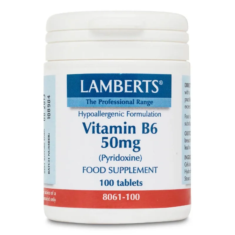 Lamberts Vitamina B6 Piridoxină 50mg 100tabs — preț și oferte