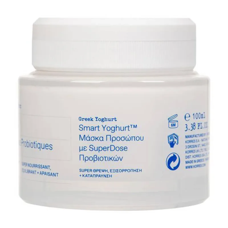 Mască de față Korres Smart Yoghurt cu Superdose Probiotics 100ml — preț și oferte