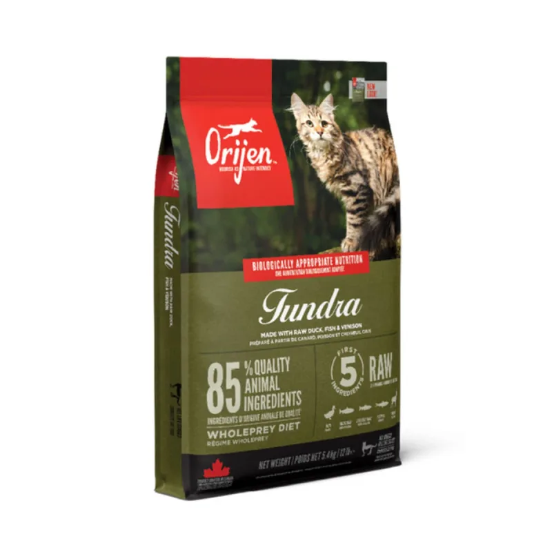 ORIJEN Tundra, Rață și Pește, hrană uscată fără cereale pisici, 5.4kg — preț și oferte