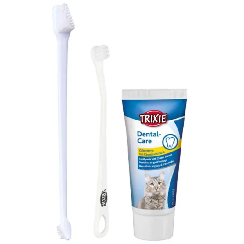 Trixie Set Pasta si Periute Dinti pentru Pisici, 50 g — preț și oferte