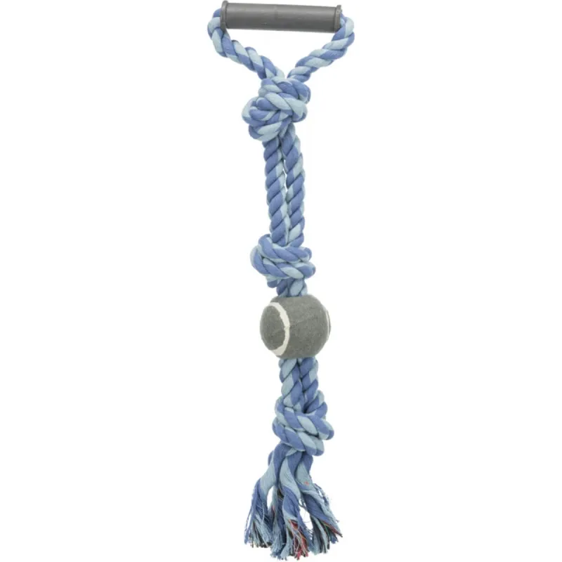 TRIXIE, jucărie sfoară cu  mâner și minge de tenis câini, 6cm x 50cm, multicolor — preț și oferte