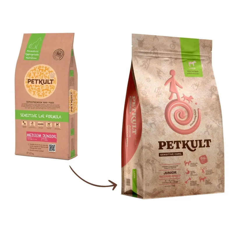 PETKULT Sensitive Care Junior Medium Breed, M, Miel și orez brun, hrană uscată câini junior, alergii, 3kg — preț și oferte
