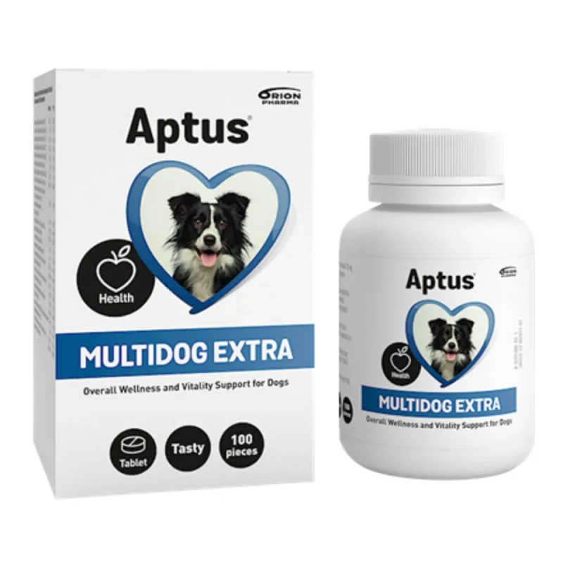 APTUS Multidog Extra Vet, XS-XL, multivitamine câini, flacon, 100 comprimate — preț și oferte