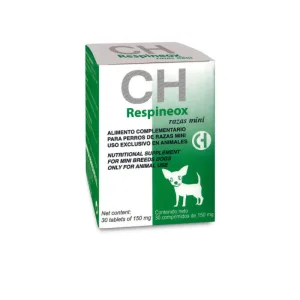 CHEMICAL IBERICA Respineox Mini, XS-S, supliment sistem respirator câini, cutie, 30 comprimate