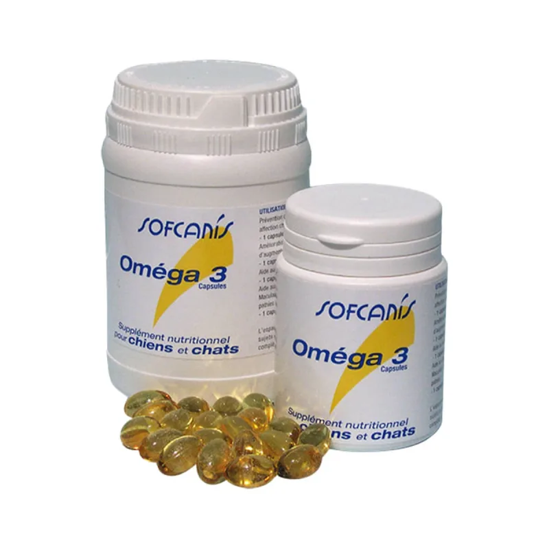 SOFCANIS Omega 3, XS-XL, supliment sistem cardio-vascular, convalescență câini și pisici, flacon, 50 capsule — preț și oferte
