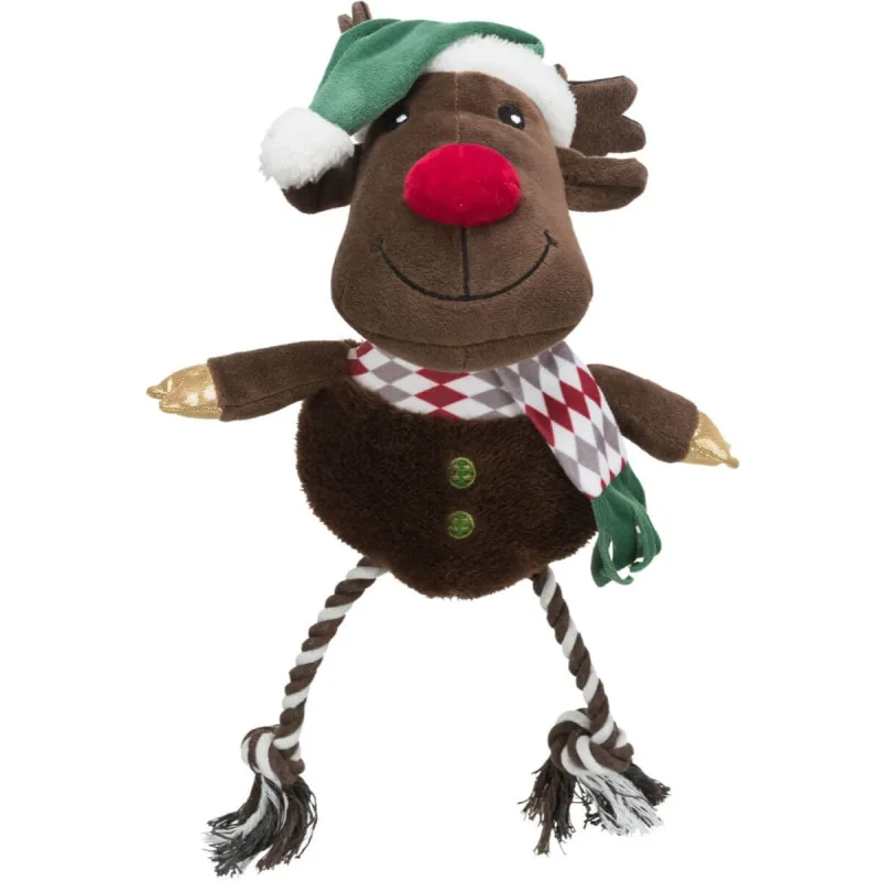 TRIXIE Christmas Ren, jucărie de pluș câini XS-XL, cu sunet, pluș, maro, 49cm — preț și oferte