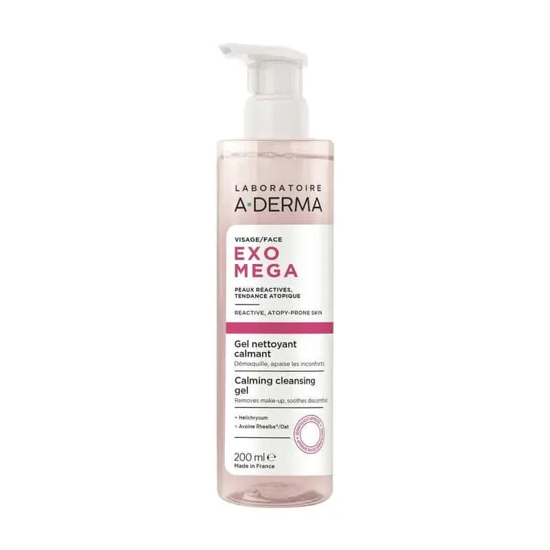 Gel de curățare facială calmant A-Derma Exomega, 200 ml — preț și oferte