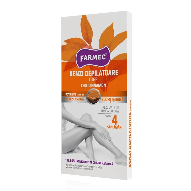 Benzi depilatoare pentru corp Chic Cinnamon, Farmec | 16 bucati — preț și oferte