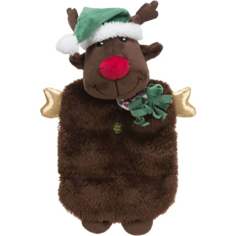 TRIXIE Christmas Ren, jucărie de pluș câini XS-XL, cu sunet, pluș, maro, 37cm — preț și oferte