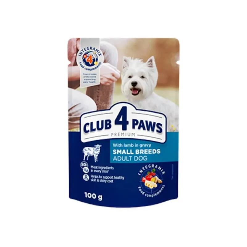 CLUB 4 PAWS Premium, XS-S, Miel, plic hrană umedă câini, (în sos), 100g — preț și oferte