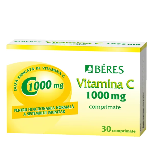 Beres Vitamina C 1000 mg | 30 comprimate BERES PHARMACEUTICALS — preț și oferte