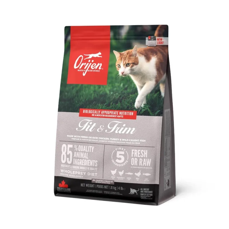 ORIJEN Fit & Trim, Pasăre și Pește, hrană uscată fără cereale pisici, obezitate, 5.4kg — preț și oferte