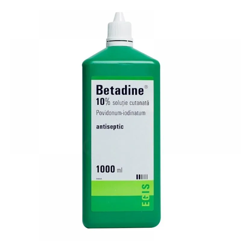 Betadine solutie, 100 mg/ml, Egis Pharmaceuticals | 1000 ml — preț și oferte