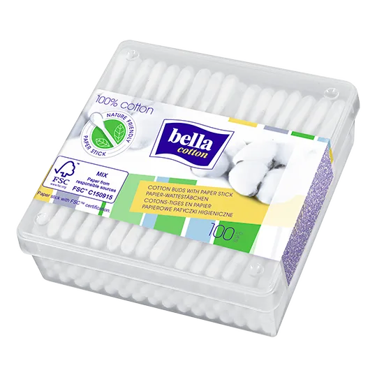Betisoare Igienice din hartie, Bella Cotton | 100 bucati TZMO SA — preț și oferte